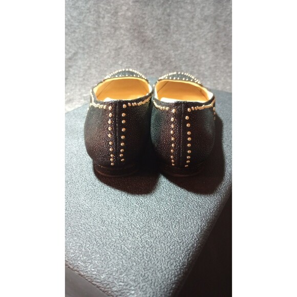 Vero Cuoio Black Loafer Shoes Womens Sz 6B Studded Slip On Embellished Flats * - Picture 11 of 16